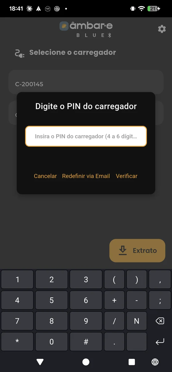PIN do carregador