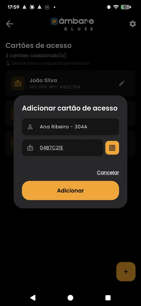 Adicionar cartão