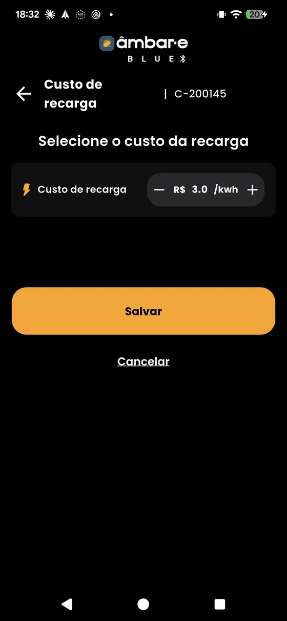 Custo de recarga