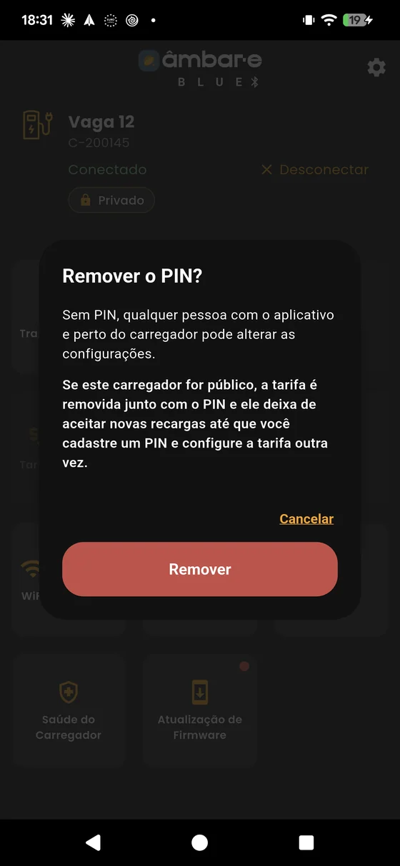 Remover o PIN