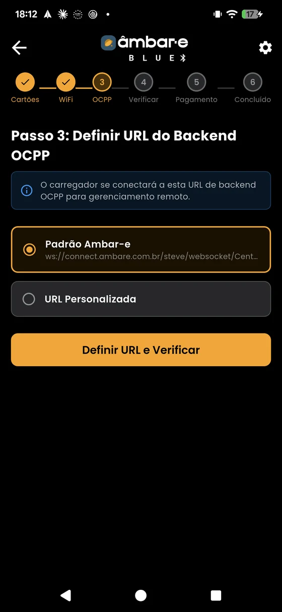 Passo 3 — Servidor OCPP