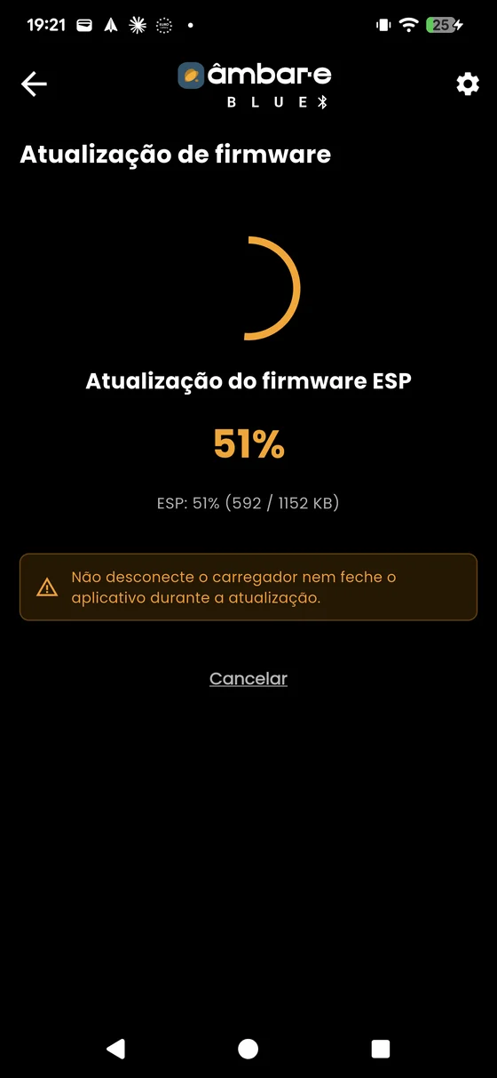 Atualização em andamento