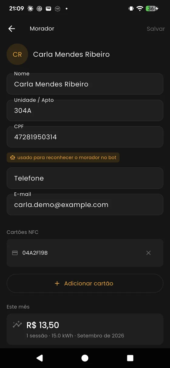Ficha do morador