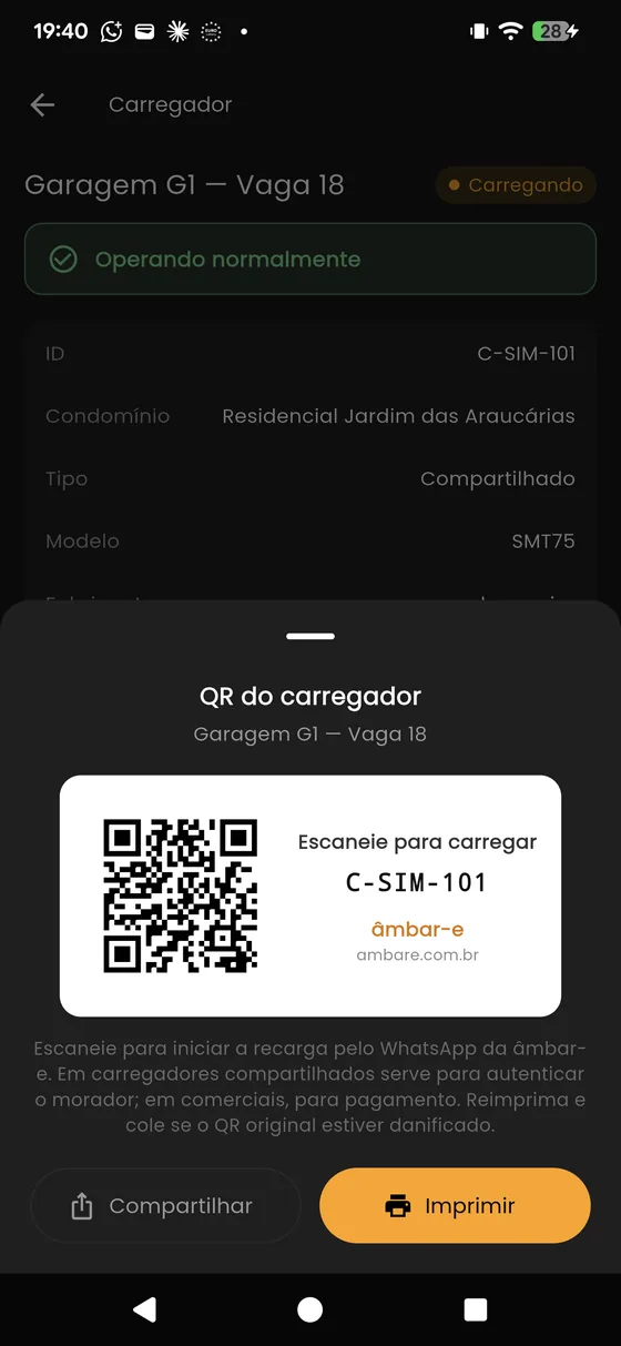 QR do carregador