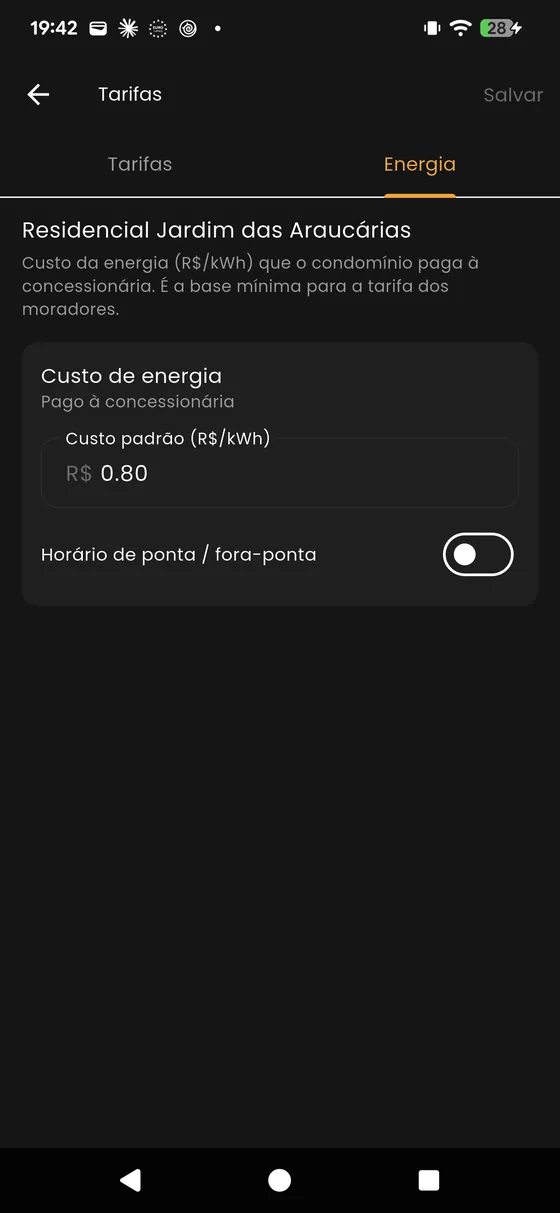 Custo de energia