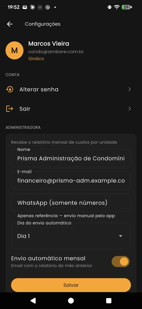 Configurações