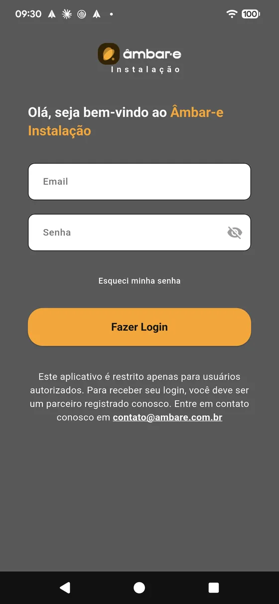 Tela de login