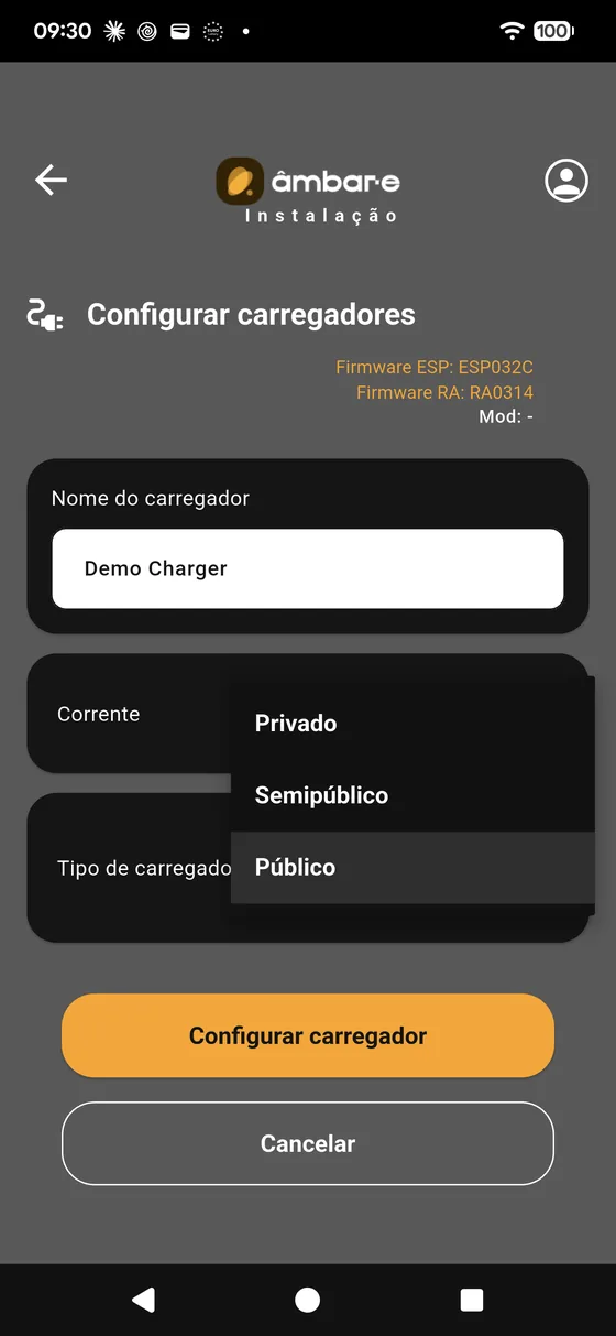Seletor de tipo