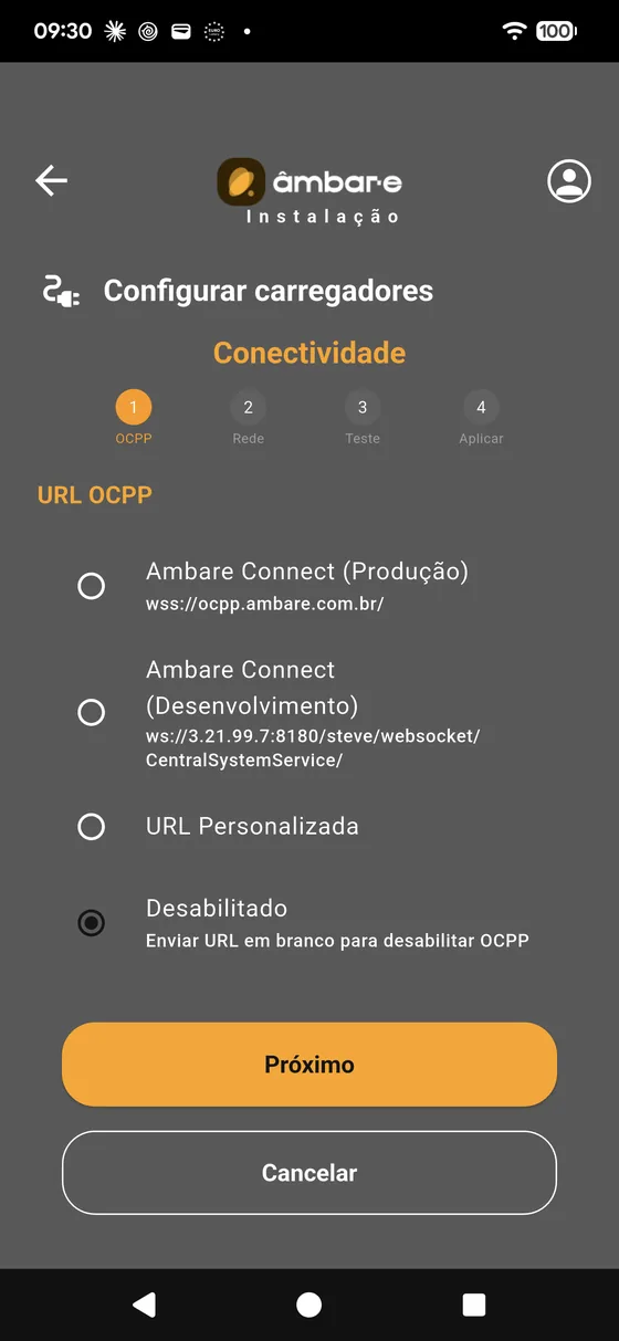 Assistente, passo OCPP