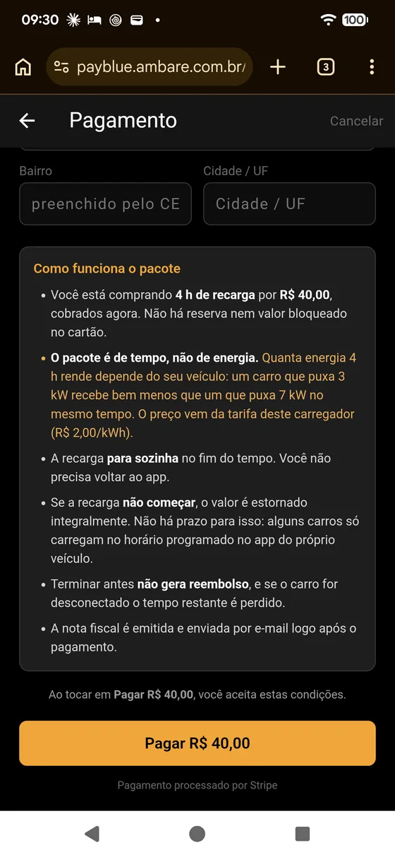 Como funciona o pacote